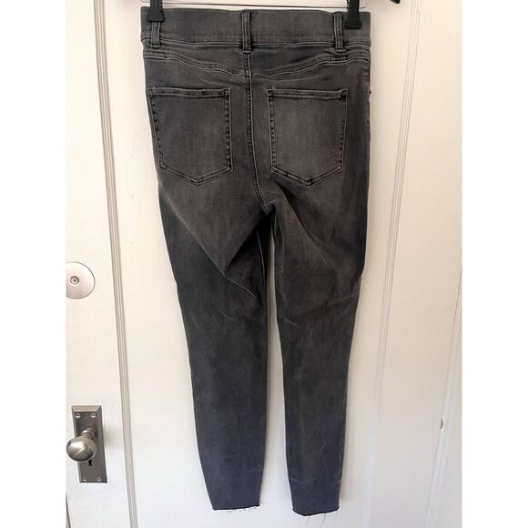 Spanx Womens Distressed Denim Skinny Pants Jeans Jeggings in Vintage Gray Small - Picture 4 of 10